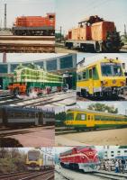 16 db színes fotó mozdonyokról