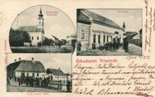 Titel Main street, Main square, catholic church