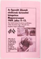 1989 Bush elnök magyarországi látogatása. Plakát 21x30 cm