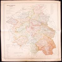 Czakó István: Bihar vármegye térképe / Map of Bihar county 41x43 cm