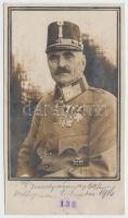 1916 Therstyánszky tábornok saját kézzel aláírt fotója