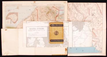 Régi térkép tétel: Svájc, Etiópia, Európa, Korea 4 db