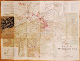 cca 1890-1920 Karlsbad és környéke térképe. Vászon tokkal, + Svájc turisztikai térképe