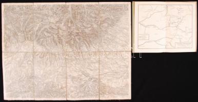 A Magas-Tátra katonai térképe 52x38 cm, plusz a Tátra vasúti térképe / 2 maps of the Tatra