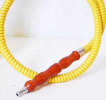 Vízipipa, fém-üveg, szívókával, m:28 cm