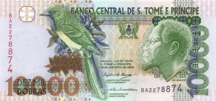 Sao Tomé és Principé 2004. 10.000D T:I Saint Thomas $ Prince Islands 1995. 10.000 Dobras C:Unc