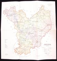 1958 Szolnok megye térképe, Sopron város térképe 2 db