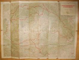 1940 M. kir. Honvéd Térképészeti Intézet: Csonka-Magyarország áttekintő térképe 87x120 cm