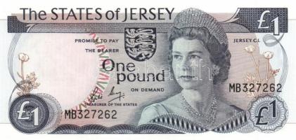 Jersey 1983-88. 1Ł T:I Jersey 1983-88. 1 Pound C:Unc