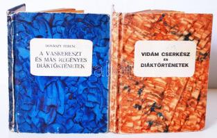 2 db cserkész könyv: Donászy Ferenc: A vaskereszt és más regényes diáktörténetek. Vidám cserkész és diáktörténetek.