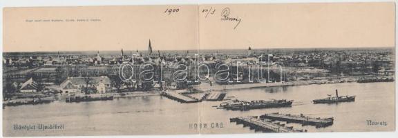 Újvidék panorama card (small tear)