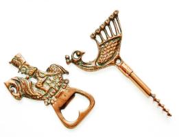 Volán vörösréz dugóhúzó - sörnyitó készlet eredeti tokban