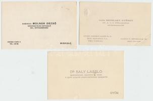 ismert emberek névjegyei: Szemlaky, Saly, Molnár