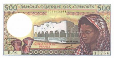 Comore-szigetek 1986- 500Fr T:I Comoros 1986- 500 Francs C:Unc