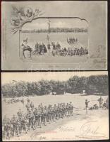 K. u. K. military, infantrymen - 2 postcards from 1900