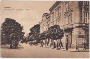 Versec Andrássy promenade, savings bank, the coffee store of Mikado, savings bank