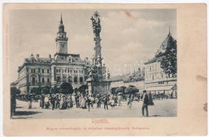 Újvidék town hall, Trinity statue, Divald (EK)