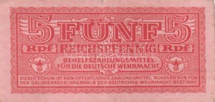 Német 3.Birodalom 1940-45. 50RPf + Deutsche Wehrmacht (Német Véderő) 1942. 5RPf + T:III
German Third...