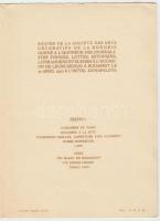 1937 A magyar Szépművészeti Társaság díszvacsorájának címeres menükártyája