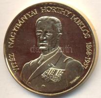 Bognár György (1944-) 1993. "Vitéz Nagybányai Horthy Miklós / Itthon hazai földben" aranyozott emlékérem (43mm) T:BU