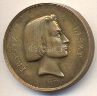 Franciaország 1844. "Liszt Ferenc koncert 1844 Párizs" Br emlékérem (30.5mm) sign.: A.Bovy T:2- France 1844. "Franz Liszt / 1844 Paris / The Italian Theatre Concert" sign: A. Bovy (30.5mm) C:VF Niggl 1108.