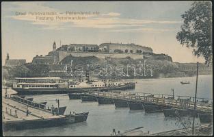 Újvidék Pétervárad pontoon bridge, castle, SS Albrecht (fl)