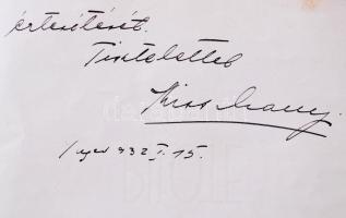 1932 Kiss Manyi színművésznő saját kézzel írt levele ügyvédjének, anyagi körülményei tárgyában