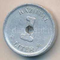 ~1940. "Pannónia Sörgyár Pécs / Háziital 1 Liter" Al szükségpénz T:2