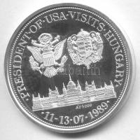 Bognár György (1944-) 1989. "George Bush látogatása Magyarországon" Ag emlékérem (31.3g/0....
