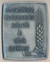 1964. "65. Országos Mezőgazdasági Kiállítás és Vásár Budapest 1964. / II. díj" ezüstözött Br plakett T:2