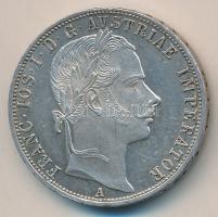 Ausztria 1861A 1Fl Ag "Ferenc József" T:1-,2  Austria 1861A 1 Florin Ag "Franz Joseph" C:AU,XF