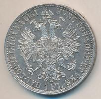 Ausztria 1861A 1Fl Ag "Ferenc József" T:1-,2 
Austria 1861A 1 Florin Ag "Franz Joseph...