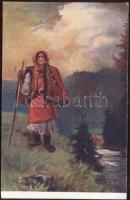 Hutzul girl, folklore s: S. Obst