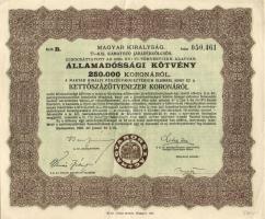 1925. Államadóssági kötvények 125.000K + 250.000K (2x) + 500.000K + 1.000.000K (2x) + 10.000.000K sz...
