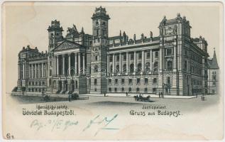 Budapest V. Igazságügyi Palota litho