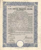 1944. A Magyar Királyság 3%-kal kamatozó törlesztéses kölcsönének 10q / 400P-ős búzakötvénye szelvényekkel T:II