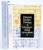 Két darab zenével kapcsolatos könyv: Doráti Antal: Egy élet muzsikája. Dietrich Fischer-Dieskau: A Schubert dalok nyomában.