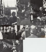 1966 5 db fotó Kisfaludi Stróbl Zsigmondról és a műterméről, 8×11 cm