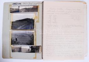 1941-1943 Szőcs Jenő visszaigényelt, Tófalván lévő birtokairól szóló feljegyzések, iratok, fotók, egy füzetben