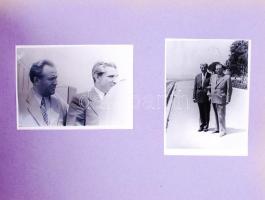 1960-1980 2 db fotóalbum, főleg Szovjetunióban készült fotókkal, az egyik albumban az összes képet s...