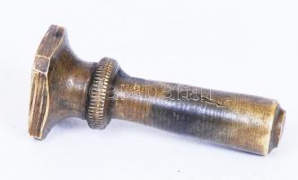 Monogramos bronz pecsétnyomó / 
Bronze stamp with monogram, 4 cm