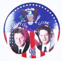 1996 Clinton, Gore választási kitűző, d:5 cm
