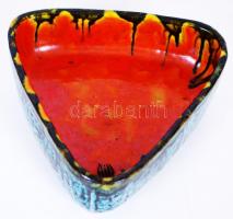 Iparművészeti Vállalatos kerámia hamutartó, jelzett, hibátlan, 19×17 cm