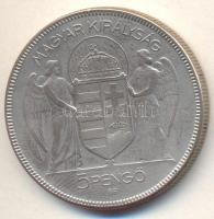 1930. 5P Ag "Horthy-jobbra" T:2-