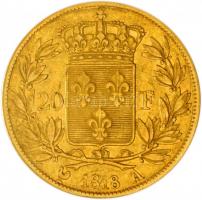 Franciaország 1818A 20Fr Au "XVIII. Lajos" (6.38g/0.900) T:2-
France 1818A 20 Francs Au &q...