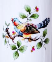 Hollóházi madárkás váza, jelzett, kézzel festett, hibátlan, m:21 cm / Hollohaza porcelain vase, hand...