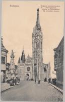 Budapest I. Mátyás templom, hátoldalon ismertető szöveg a templomról (EK)