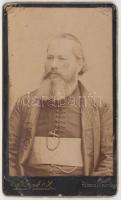 cca 1890 Temesvári rabbi fotója / Photo of rabbi of Timisoara 7x9 cm