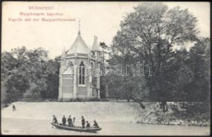 Budapest XIII. Margitsziget, kápolna, csónakázók (EB)