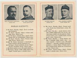 Emlékül az 1932. évi Sokol Találkozóról, kinyitható programrend / 1932 Sokol Slet program sheet